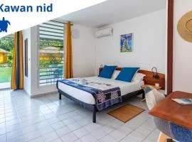 KAWAN NID -Studio Cosy à 200m de la Plage et Jardin privé pour un séjour détente au cœur de Marie Galante