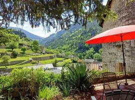 Ste ENIMIE GITE terrasse privative vue imprenable
