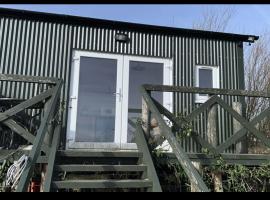 Shepherds hut in 7 acre field, glamping site in Ludworth