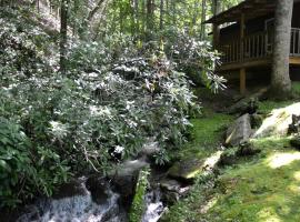 Romantic Log Cabin in Wooded Setting near Cherokee, North Carolina, hôtel à Cherokee