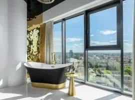 Goldstar Apartament- Wanna z widokiem, 19 Piętro, Hanza Tower Szczecin