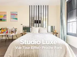 Studio Luxe - Vue Tour Eiffel - Proche Paris & Versailles