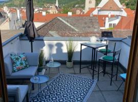 Terrassen Appartement &uuml;ber den D&auml;chern von Krems