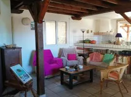 House with small garden and view