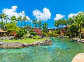 Hanalei Bay Beach Retreat with Waterfall Views, viešbutis mieste Prinsvilis