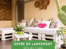 Idéal Couple & Famille - Quartier Calme - Jardin - Clim - Wifi HD - 5min Plages - Parking privé - Linge de maison fourni gratuit