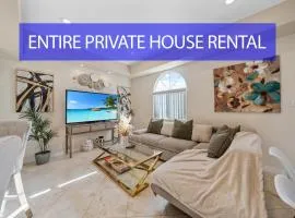 Entire Spacious 4-Bedroom 4-Bath House w Garage, Gated Yard, Available Now