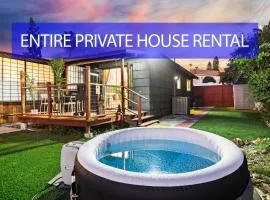 Entire Private 1-Bedroom Home with King Bed, Hot Tub, Parking, View, Available Now