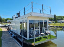 Main Hausboot Lore in der Marina Trosdorf bei Bamberg, boat in Bischberg