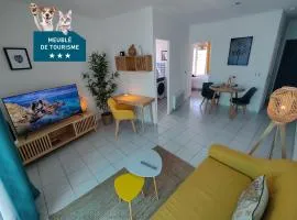 Superbe cocon 3 étoiles -plein sud- parking- proche village et plages