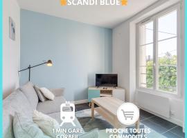 Le Scandi Bleu - Proche Gare Corbeil - Cozy Houses, Hotel in Corbeil-Essonnes