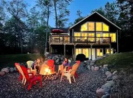 Group Lake Cabin with Ping Pong Table Loaded with Kayaks in Wisconsin