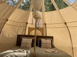 Luxe Glamping tent met sterrenhemel