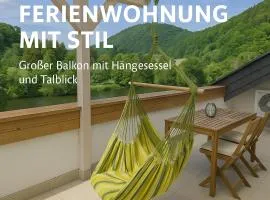 Traumhafte Wohnung mit Balkon & Flussblick in Neckarsteinach, 15km Heidelberg