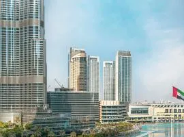 Unique 2BR Apartment with Burj Khalifa and Fountain Views - Next to Dubai Opera and Near Dubai Mall