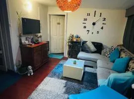 Guest room with private bathroom and living space