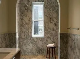 3BR NYC Brownstone Game Room Backyard Patio