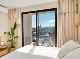 Studio rénové avec vue mer