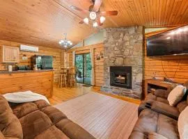 Cozy Stream True Log Cabin w/ Hot Tub Near SMNP