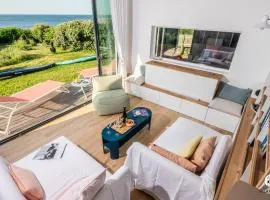 Villa Ponant 5 étoiles à Doëlan, piscine face mer