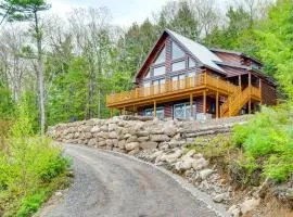 Mtn-View Deck Scenic Conway Log Cabin!