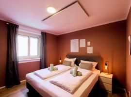 Apartment f&uuml;r 6 Personen- Parkplatz- Hund- Balkon-Stadtmitte