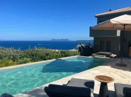 Villa Arkoudi - Enjoy panoramic ocean views from a serene mountain setting