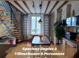 Spacieux Duplex à Villeurbanne 6 Pers Tout Comfort