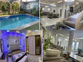 modern villa with coverable pool sheik zayed