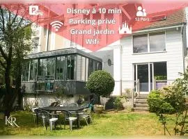 Maison tout confort proche Disneyland avec Jardin, BBQ & parking privé