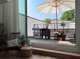 Appartement lumineux avec jardin proche du centre