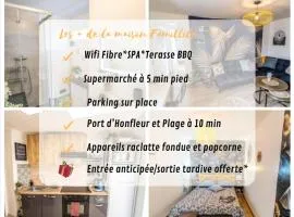 Maison familiale Terrasse Jacuzzi Parking sur place près d'Honfleur