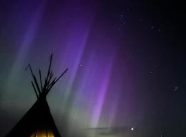 Best Tipi in Morayshire with Whisky Barrel Hot Tub, luxury tent in Coltfield
