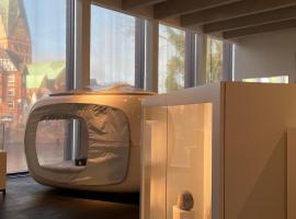 Eine Nacht im Museum - LUNA Sleep Cube, Hotel in Lüneburg