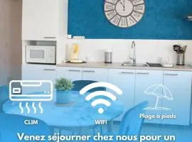 Bas de Villa Terrasse & Clim Plage à pieds