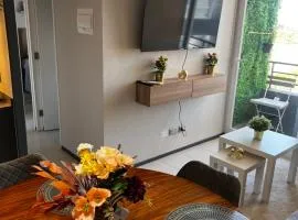Moderno dep 2 habitaciones 1 baño con parking-wifi-calefacción