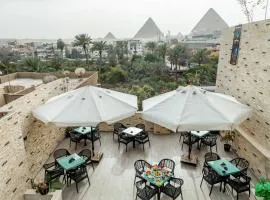 Night pyramids view Hotel