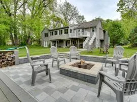 Game Room and Fire Pit Canal-Front Commerce Home