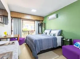 Estúdio aconchegante e funcional - cama casal ou 2 de solteiro - ar condicionado - wifi - netflix - cozinha