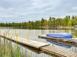 Lakefront Group Getaway with Dock in Baldwin!