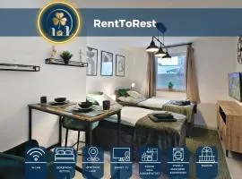 RtR Essen - Für bis zu 2 Personen - Voll ausgestattet - Balkon - Zentral Limbecker Platz - Messe - Uniklinikum - Smart TV - Modern