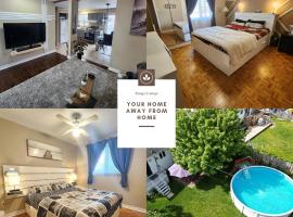 Cozy 3-Bedroom Haven, Private Pool & Parking !，位于隆格伊的酒店
