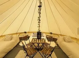 Dog Friendly Cozy Bell Tent With Log Burner