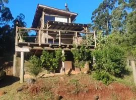 Cabana rustica logcabin com banheira aquecida