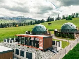 Góralski Harem Osada Glamp & Glass z Jacuzzi i Balią