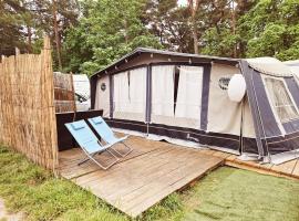 Przyczepa GRANDE SOLE na Camping Kormoran, campsite in Hel