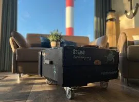 Ferienwohnung Marienleuchte - BeltBlick 1 - Erste Reihe Meerblick, 2 Schlafzimmer, Garten
