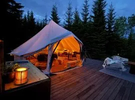 Glamping Tent with amazing view in the forest