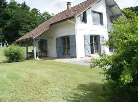 Chalet spacieux avec cheminée, proche forêt, sentiers pédestres, terrasse, terrain clos, jeux et WIFI - FR-1-589-187