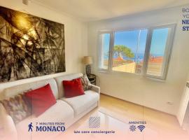 Comfortable 1-Bedroom Apartment Near Monaco, caba&ntilde;a o casa de campo en Roquebrune-Cap-Martin
